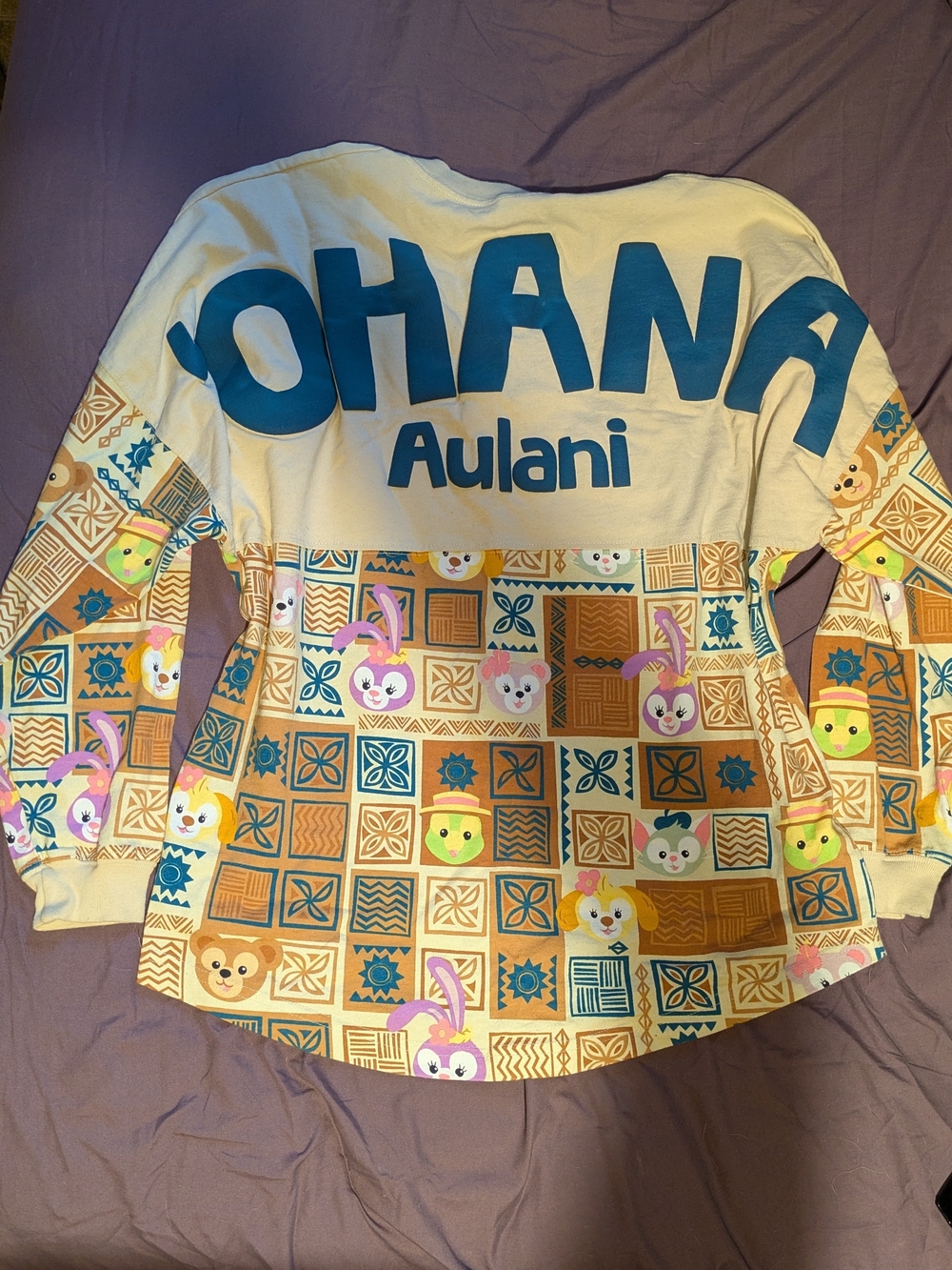 'Ohana Kids Long-Sleeve Top - Cream & Teal